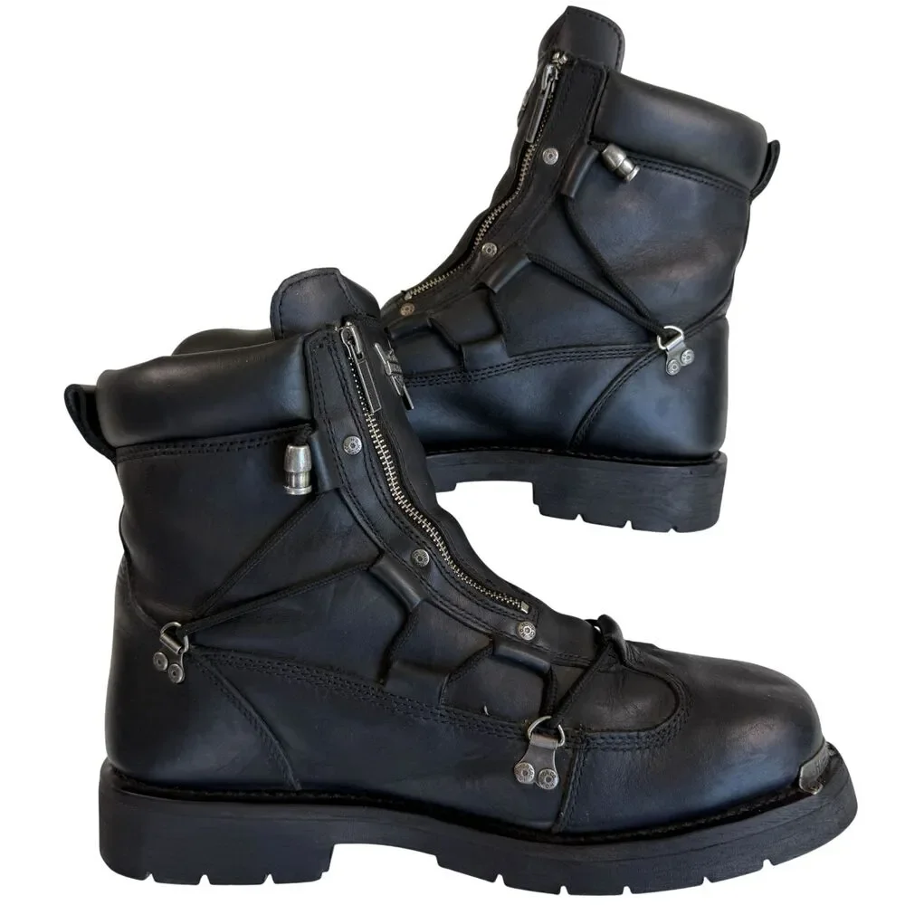 Harley-Davidson Brake Light Flash Men's Black Motorcycle Riding Boot Size 14M
